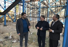 بازدید فرماندار خلخال از روند شروع ساخت کتابخانه مرکزی خلخال در خیابان سی متری