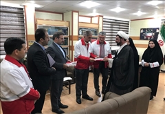 مراسم تودیع ومعارفه رئیس جدید هلال احمر خلخال برگزار شد