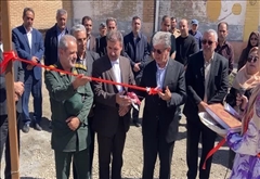 مراسم افتتاح سالن چمن مصنوعی روستای علی آباد در دبستان توحید علی آباد بخش مرکزی خلخال
