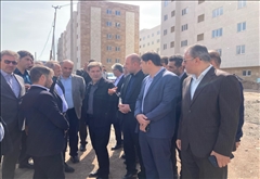 بازدید معاون امور عمرانی استاندار اردبیل از پروژه مسکن ملی 192 واحدی شهر خلخال